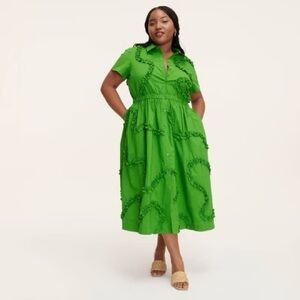 Women's Ribbon Short Sleeve Midi Shirtdress - kate spade new york x Target Green